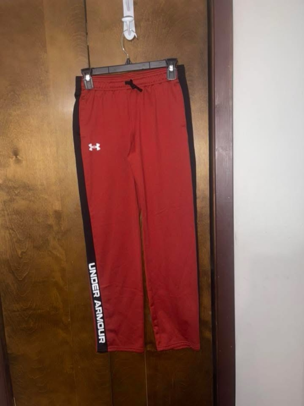 Under Armour Red and Black Kids Sweatpants Joggers